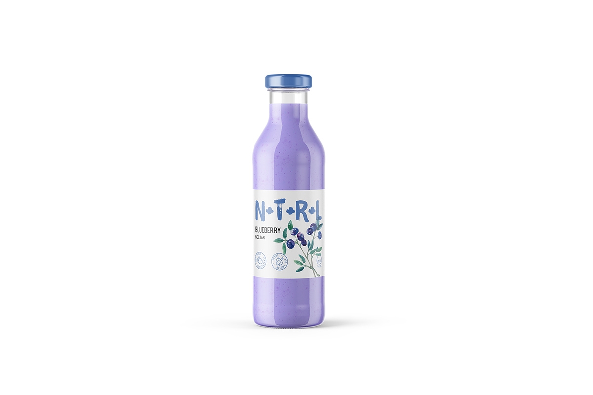 天然飲料，果汁的 品牌的包裝設計